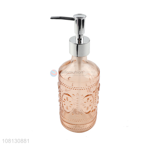 Good sale cosmetic bottle orange vacuum press lotion bottle