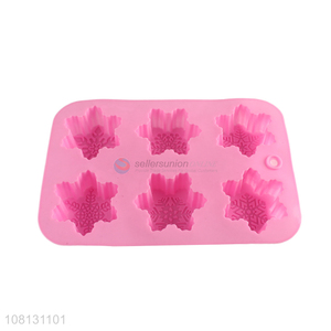 Good wholesale price pink creative snowflake cake mold