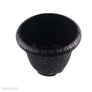 Hot selling black plants flowers pot for garden decoration