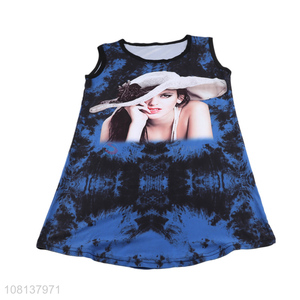 Good Sale Breathable Loose Sleeveless Top Ladies T-Shirt