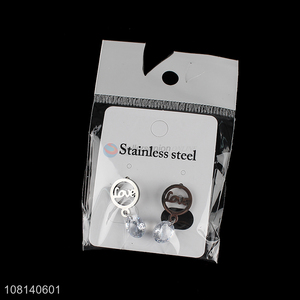 Fashion products stainless steel ladies ear studs earrings