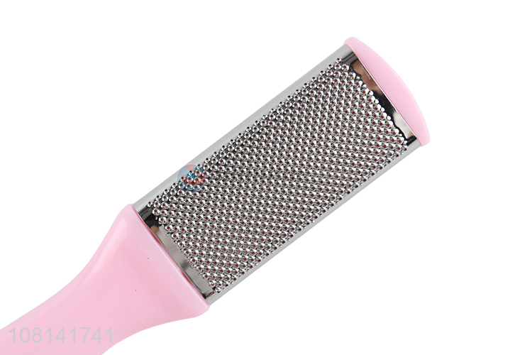 Wholesale ps handle double sides stainless iron emery foot file