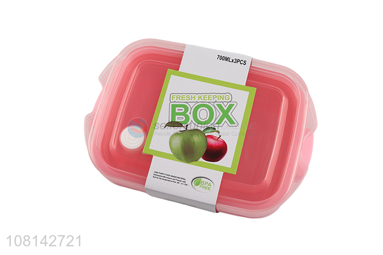 Hot products 3pieces plastic food preservation box