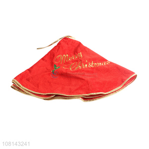 Wholesale pleuche embroidery Christmas tree skirt Xmas tree mat