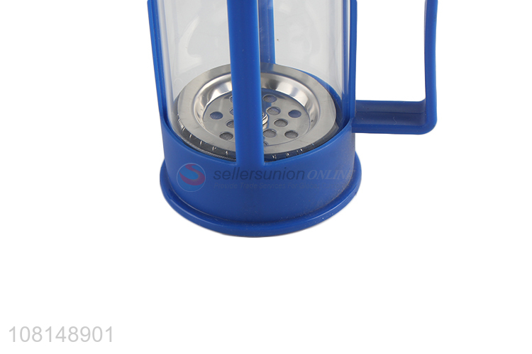 Online wholesale multicolor glass french press teapot tea maker