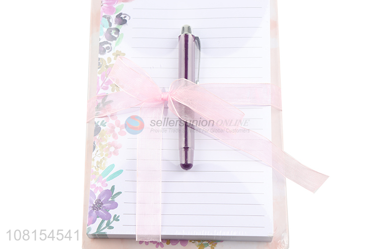 Yiwu wholesale creative memo pad with gel pen for students