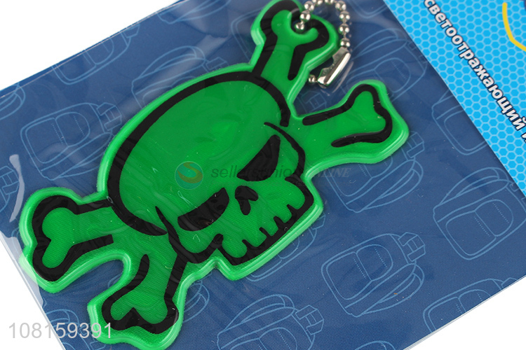 Cool Skull Safety Reflective Keychain Shool Bag Pendant