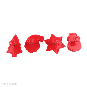 New Arrival 4 Pieces Christmas Cookies Mould Set