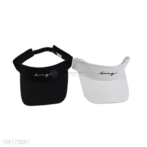 Good wholesale price simple cotton visors for universal