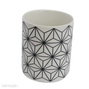 Good price white printed ceramic flowerpots wholesale