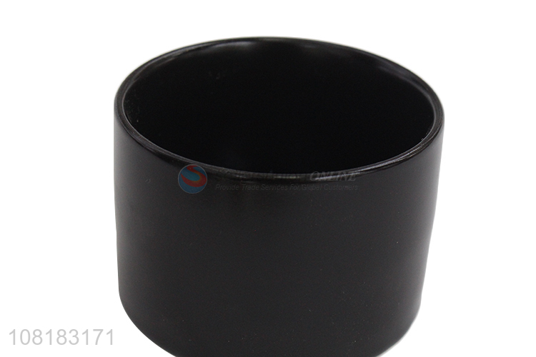 Wholesale price balck simple flowerpot garden ceramic decoration