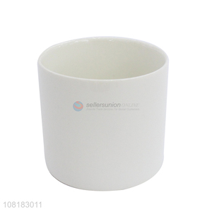 Yiwu market white simple ceramic flowerpots