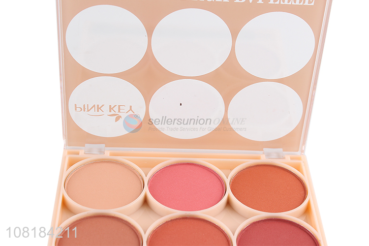 Custom Fashion 6 Colors Blusher Palette For Girls