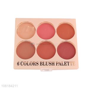 Custom Fashion 6 Colors Blusher Palette For Girls