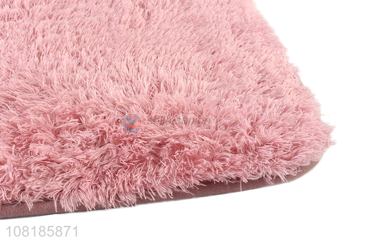 Latest design pink soft plush household floor mat for sale