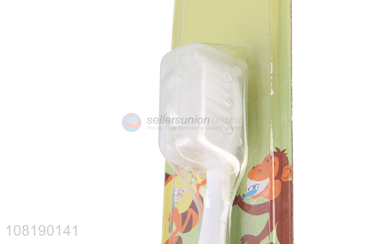 Cartoon Toothbrush With Suction Cup Base For Children