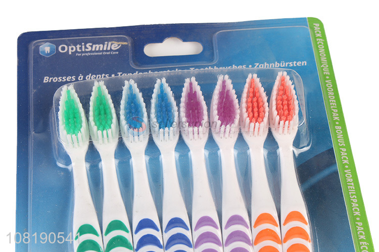 Low Price 8 Pieces Soft Nylon Toothbrush For Adults