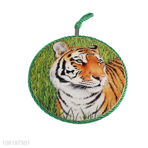 Wholesale round tiger pattern ceramic heat insulation mat placemat