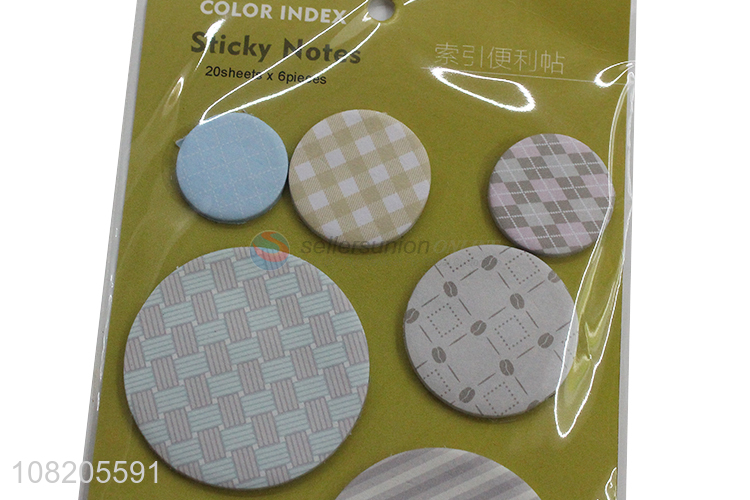 Wholesale simple round sticky notes adhesive notes