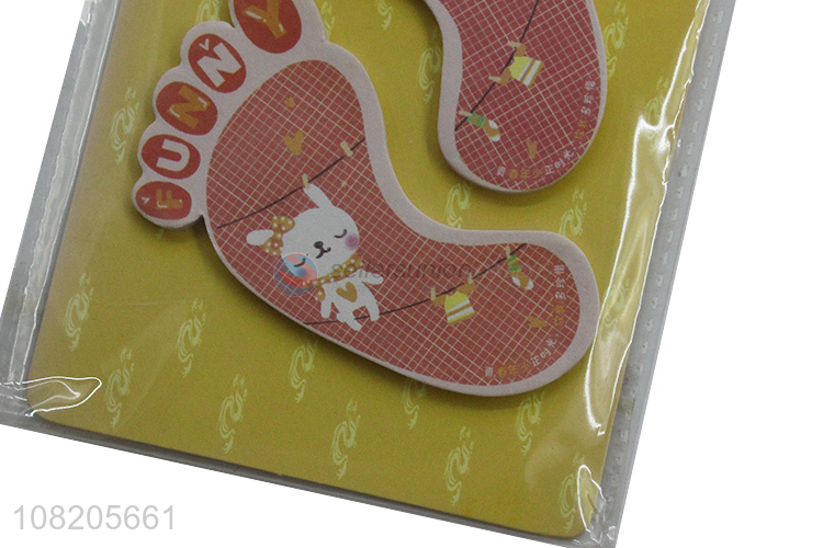 Low price wholesale creative footprint sticky notes