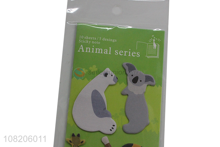 Yiwu factory cartoon animal sticky notes office stationary