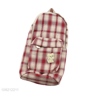 New arrival creative cartoon pencil bags plaid storge bag