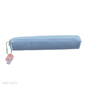 Good quality blue fashion pencil bag for students