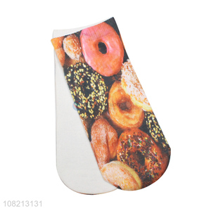 China wholesale donut printed women girls casual socks