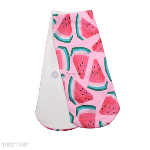 Cute design cartoon fruit printed polyester cotton socks