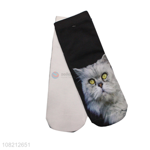 New products cats printed fashion casual socks for adult