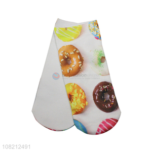 Top products donut printed adult comfortable socks