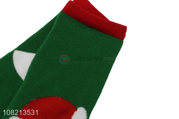 Good price christmas style cartoon cute women tube socks