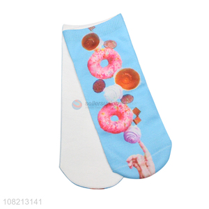 Cute design cartoon women low ankle socks with top quality