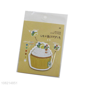 Wholesale cute lemon cupcake post-it notes sticky memo tabs