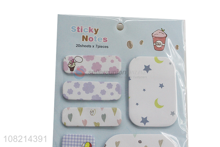 Wholesale cute sticky notes school student stationery