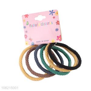 High Quality 6 Pieces Hair Rope Cheap Hair Ring Hair Tie