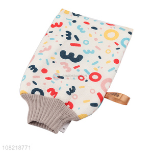 Latest design colourful shower exfoliating bath gloves for sale