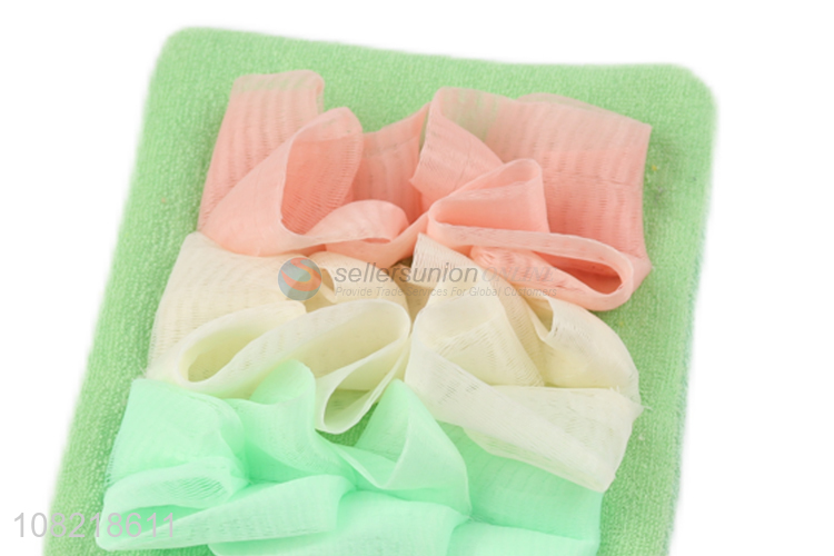 New arrival shower exfoliating bath glove with bath flower