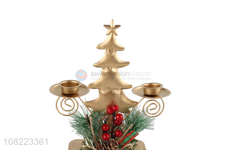 Custom Christmas Tree Design Candle Holder Decorative Candlestick