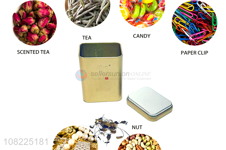 Good Quality Metal Packing Tin Can Fashion Tea Caddy Wholesale