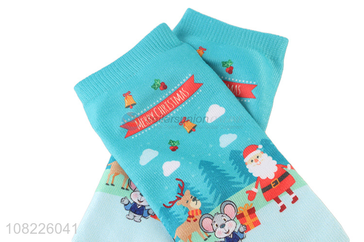 Good quality men women 3D Christmas ankle socks for gifts