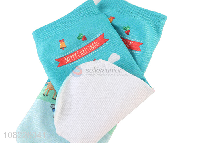 Good quality men women 3D Christmas ankle socks for gifts