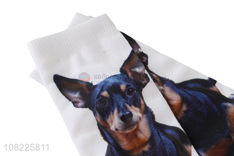 Good price funny 3D puppy ankle socks custom low cut socks