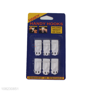 Yiwu market white household sticky hooks with top quality