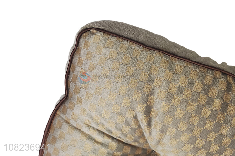 Wholesale high-end check pattern seat cushions square soft chair pads