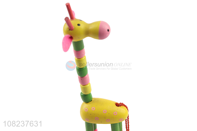 New arrival giraffe shape wooden ornaments for tabletop decoration