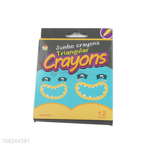 Online wholesale 12pieces non-toxic children crayons for stationery