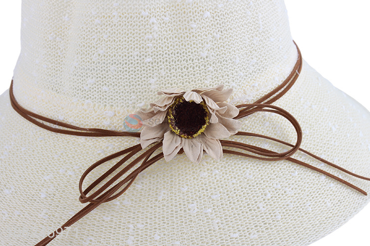 Factory wholesale fashion literary straw hat ladies sunhat