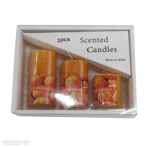 New arrival orange scented candle household party candle set