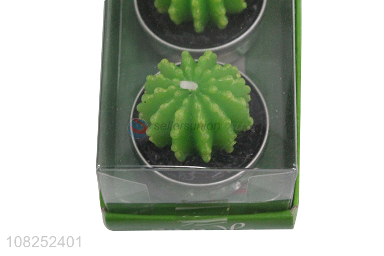 Hot sale simulation cactus candle 3pc scented candle set